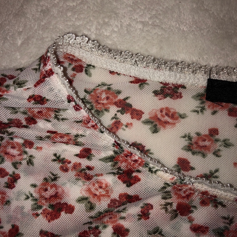 Mesh Floral Shirt - Picture 3 of 3
